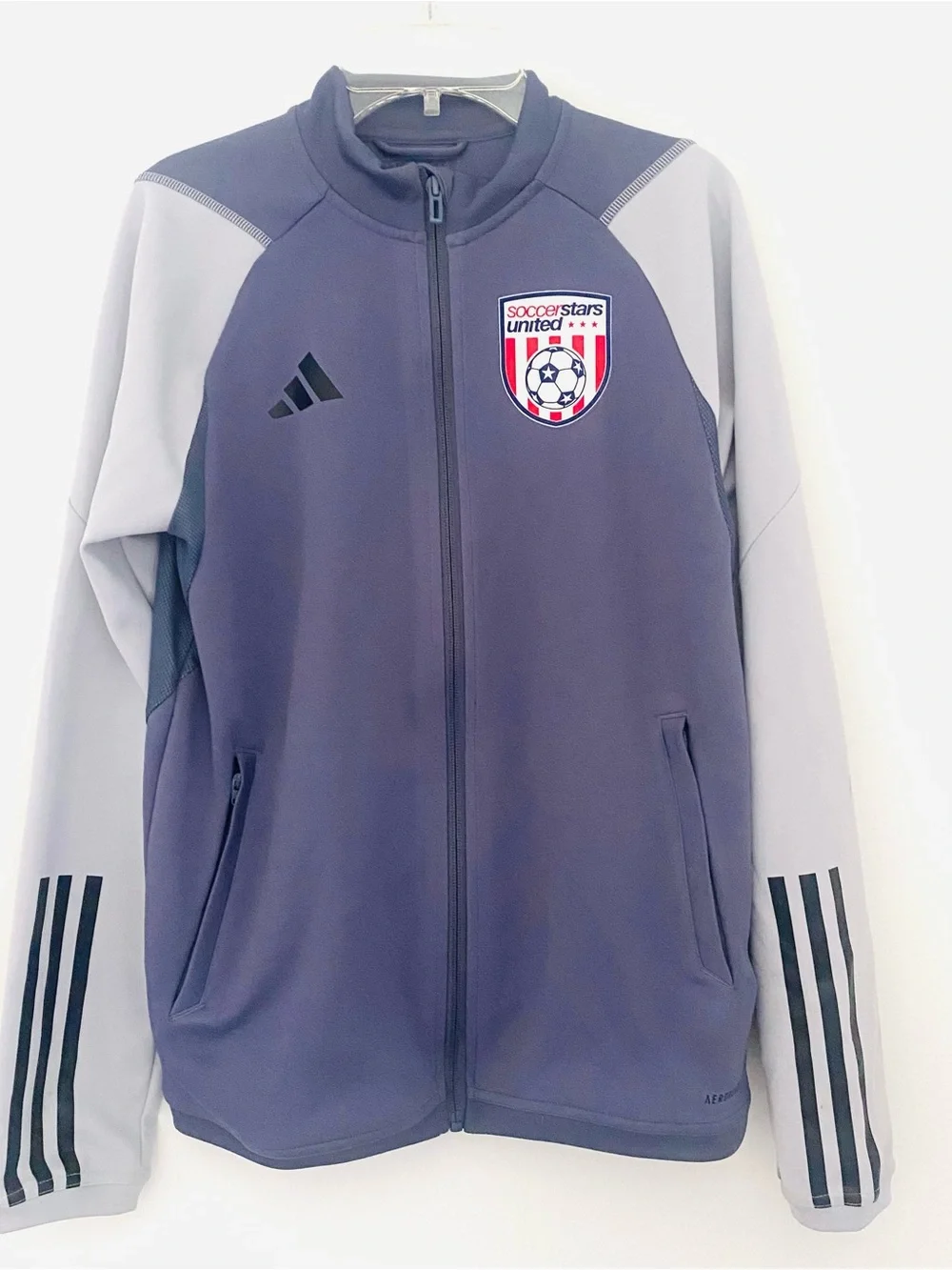 ⚽️Boys Adidas “Soccer Stars United” Sports Jacket SZ XL (Y)